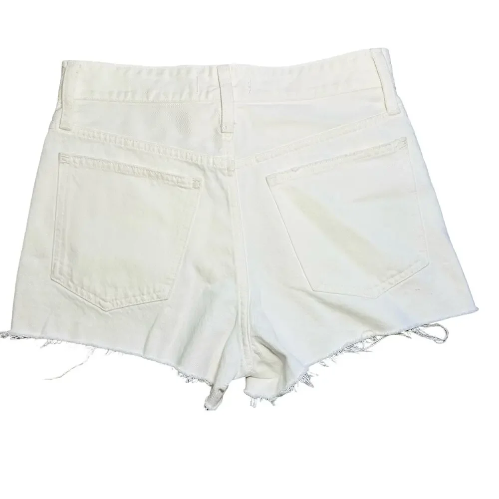 Madewell White Relaxed Denim Shorts - Picture 2 of 3